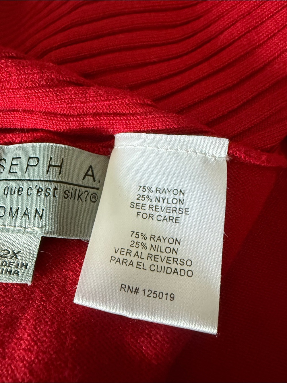 Joseph A Red Ruffled Open-Front Cardigan - Picture 4 of 5